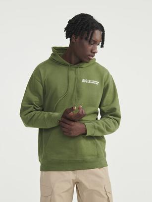 Sweatshirt brossé à capuche imprimé offre à 98€ sur Aigle