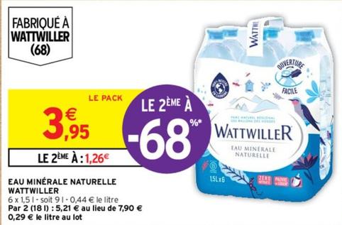 Wattwiller - Eau Minérale Naturelle offre à 3,95€ sur Intermarché Contact