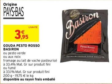 Basiron - Gouda Pesto Rosso offre à 3,95€ sur Intermarché Contact