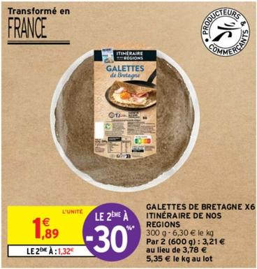 Itinéraire De Nos Regions - Galettes De Bretagne offre à 1,89€ sur Intermarché Contact