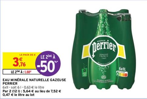 Perrier - Eau Minérale Naturelle Gazeuse offre à 3,76€ sur Intermarché Contact