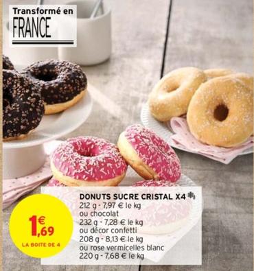 Donuts Sucre Cristal X4 offre à 1,69€ sur Intermarché Contact