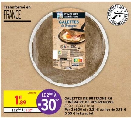 Itinéraire De Nos Regions - Galettes De Bretagne X offre à 1,89€ sur Intermarché Contact