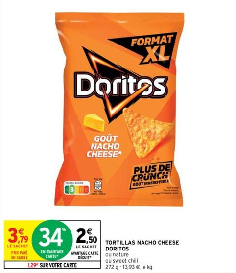 Doritos - Tortillas Nacho Cheese offre à 2,5€ sur Intermarché Contact