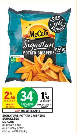 Mccain - Signature Potato Crispers Surgelées offre à 1,74€ sur Intermarché Contact