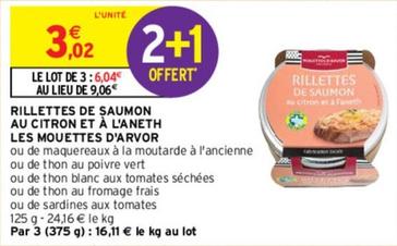 Les Mouettes D'Arvor - Rillettes De Saumon Au Citron Et À L'Aneth offre à 3,02€ sur Intermarché Contact