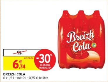 Breizh Cola - 6 X 1,5 L offre à 6,74€ sur Intermarché Contact
