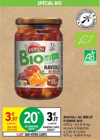 Fiorini - Ravioli Au Bœuf Bio offre à 3,17€ sur Intermarché Express