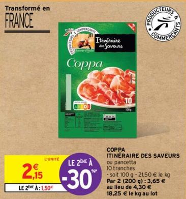 Itinéraire Des Saveurs - Coppa offre à 2,15€ sur Intermarché Express