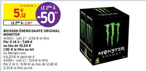 Monster - Boisson Énergisante Original offre à 5,12€ sur Intermarché Express