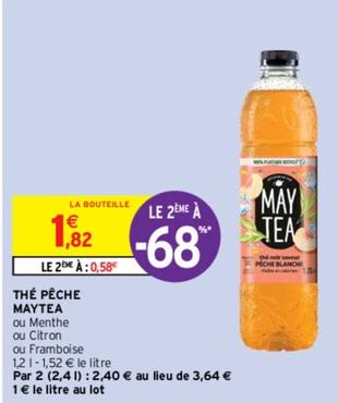 Maytea - Thé Pêche offre à 1,82€ sur Intermarché Express