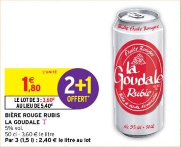 La Goudale - Bière Rouge Rubis  offre à 1,8€ sur Intermarché Hyper