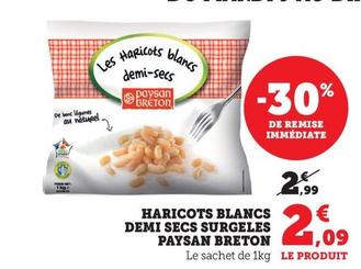 Paysan Breton - Haricots Blancs Demi Secs Surgeles offre à 2,09€ sur Hyper U