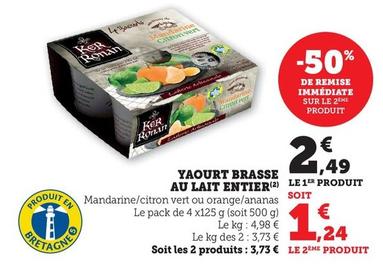 Yaourt Brasse Au Lait Entier