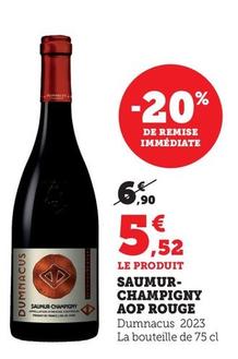 Dumnacus Vignerons - Saumur-Champigny AOP Rouge offre à 5,52€ sur Hyper U