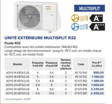 Unité Extérieure Multisplit R32 offre à 989€ sur Prolians