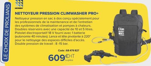 Nettoyeur Pression Climwasher Pro+ offre à 609€ sur Prolians