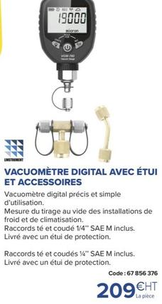 Vacuomètre Digital Avec Étui Et Accessoires offre à 209€ sur Prolians