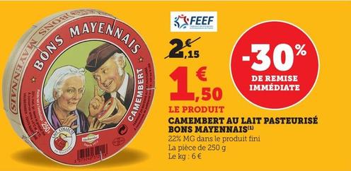 Bons Mayennais - Camembert Au Lait Pasteurisé