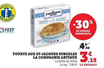 La Compagnie Artique - Tourte Aux St Jacques Surgelee offre à 3,15€ sur Super U