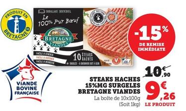 Steaks Haches 15%Mg Surgeles Bretagne Viandes