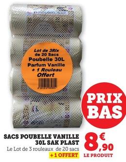 Sak Plast - Sacs Poubelle Vanille 30L
