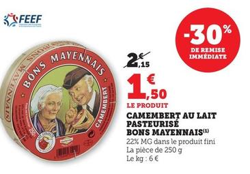 Bons Mayennais - Camembert Au Lait Pasteurisé