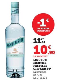 Giffard - Liqueur Menthe-Pastille  offre à 10,9€ sur Super U