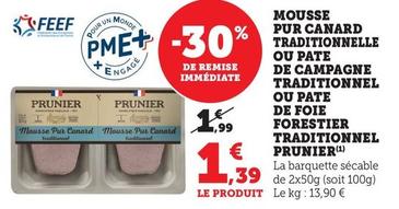 Prunier - Mousse De Canard Traditionnelle Ou Pate De Campagne Traditionnel Ou Pate De Foie Forestier Traditionnel