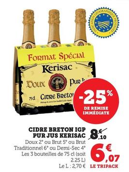 Kerisac - Cidre Breton Igp Pur Jus