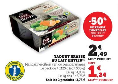 Yaourt Brasse Au Lait Entier  offre à 2,49€ sur Super U