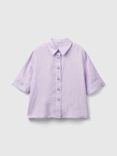 Chemise courte en pur lin offre à 49,95€ sur United Colors Of Benetton