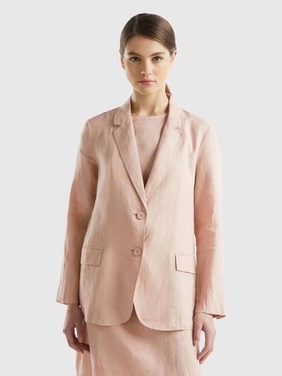 Blazer en pur lin offre à 99,95€ sur United Colors Of Benetton