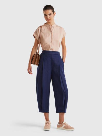 Pantalon en pur lin offre à 65,95€ sur United Colors Of Benetton