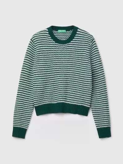 Pull court à motif offre à 69,95€ sur United Colors Of Benetton