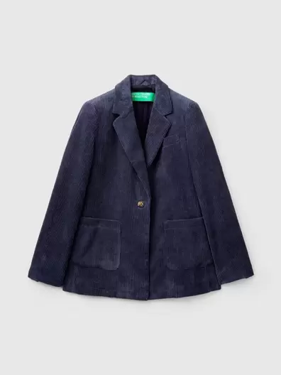 Blazer en velours à bords-côtes offre à 109€ sur United Colors Of Benetton