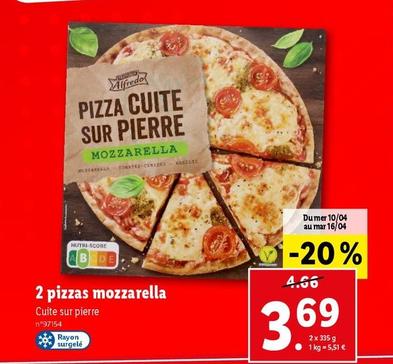 Alfredo - 2 Pizzas Mozzarella