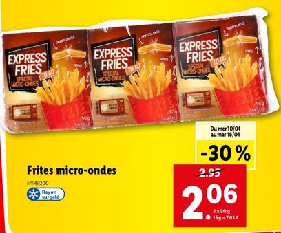 Express Fries - Frites Micro-ondes