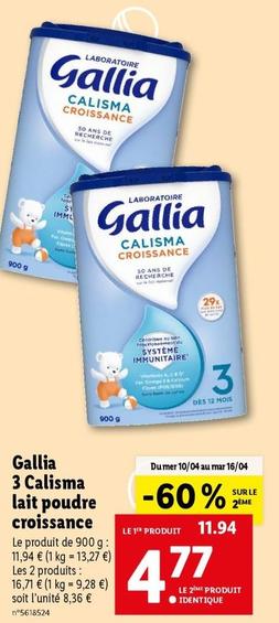 Gallia - 3 Calisma Lait Poudre Croissance