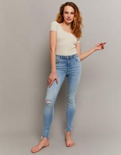 Jean skinny taille moyenne push up