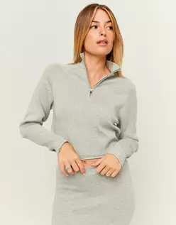 Pull Gris Court avec Zip offre à 29,99€ sur Tally Weijl