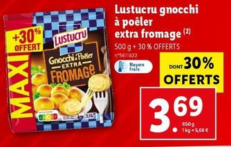 lustucru - gnocchi à poêler extra fromage