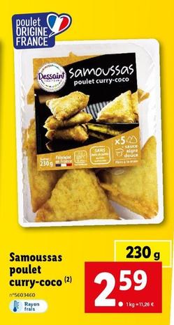 samoussas poulet curry-coco 