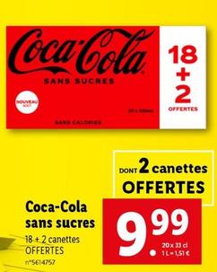 coca cola - sans sucres