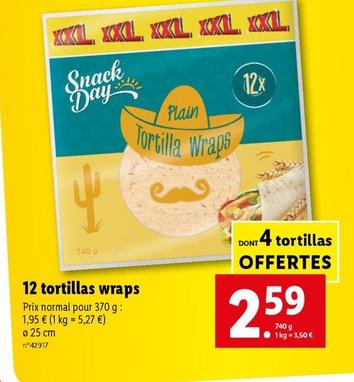 12 tortillas wraps