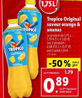 tropico original saveur orange & ananas