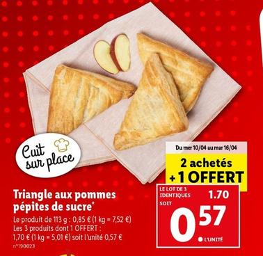 triangle aux pommes pépites de sucre