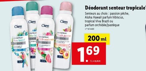 cien - déodorant senteur tropicale 