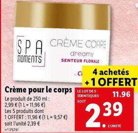 spa moments - crème pour le corps