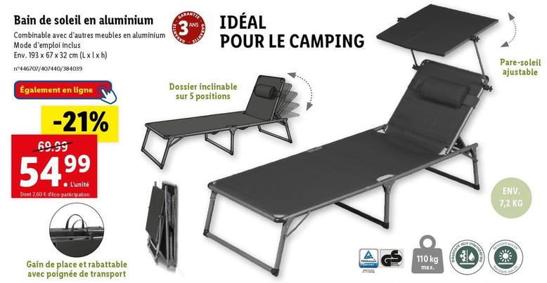 idéal pour le camping